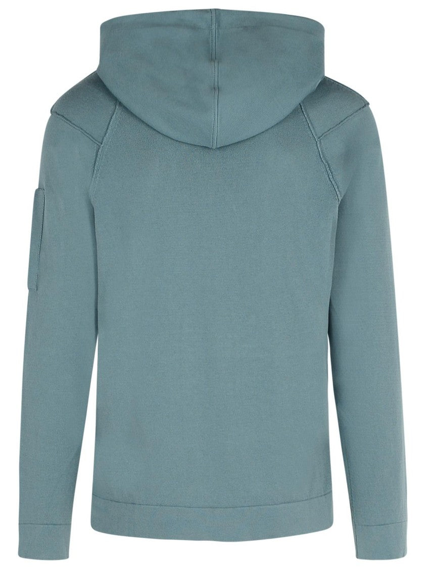 C.P. Company Lens' Light Blue Cotton Sweatshirt