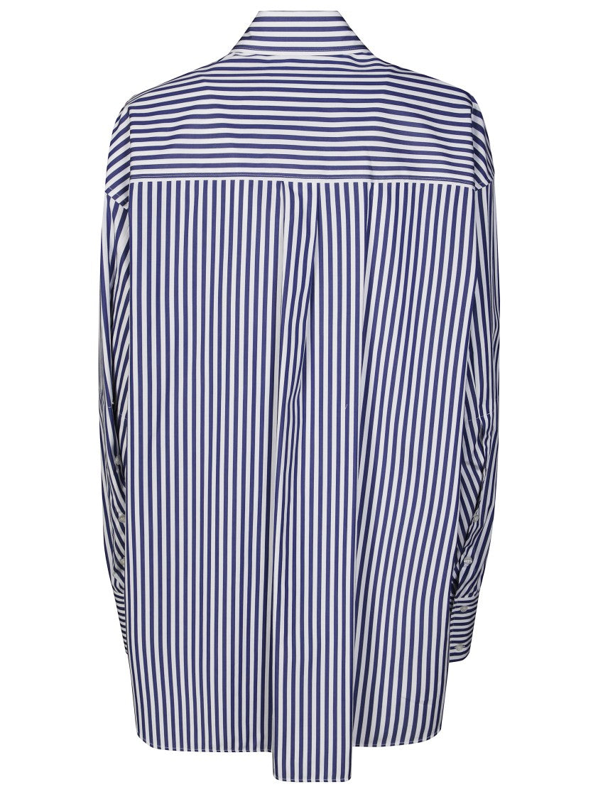 Sportmax Classic Striped Long-Sleeve Shirt With Button-Down Front