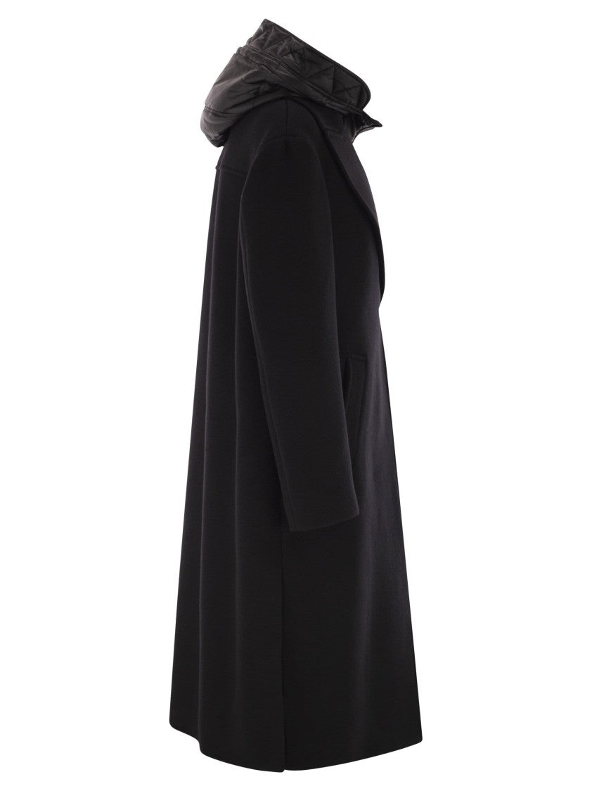 Fay Double Front Coat In Wool And Cashmere