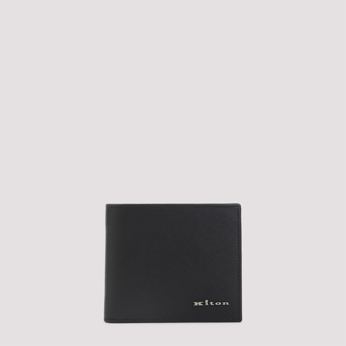 Kiton Black Calf Leather Wallet