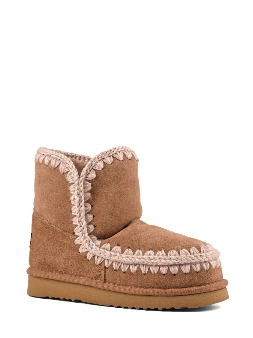Mou Whipstitch Sheepskin-Lined Ankle Boots