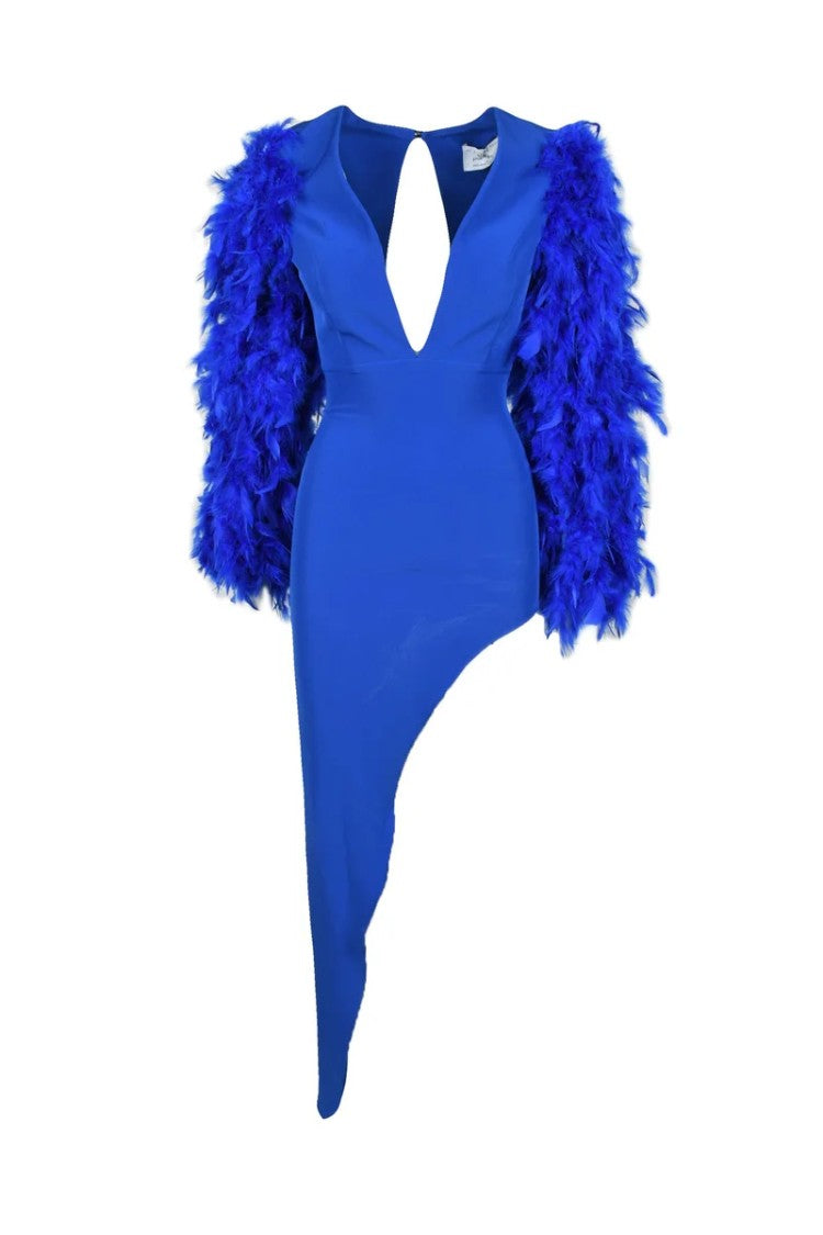 Valeria Mazza Blue Polyester Dress