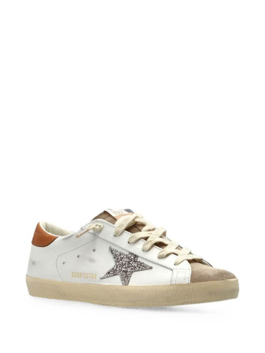 Golden Goose Superstar Glitter Star Leather Sneakers