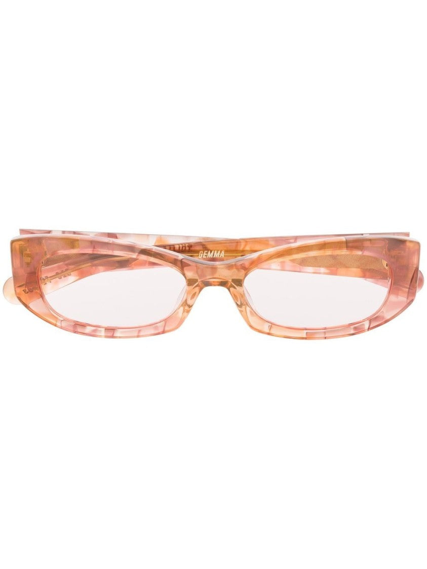 Flatlist Rose Pink Square-Frame Glasses