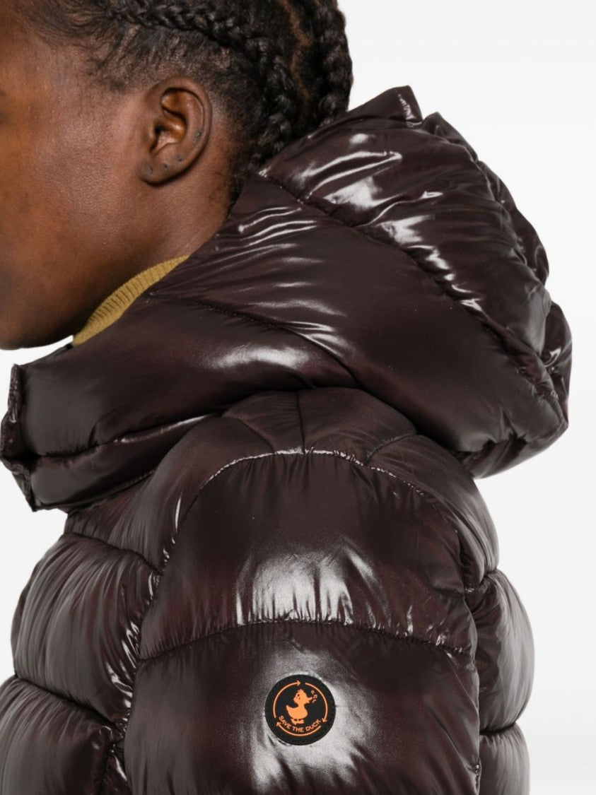 Save The Duck Quilted Jacket With Hood And Cropped Fit