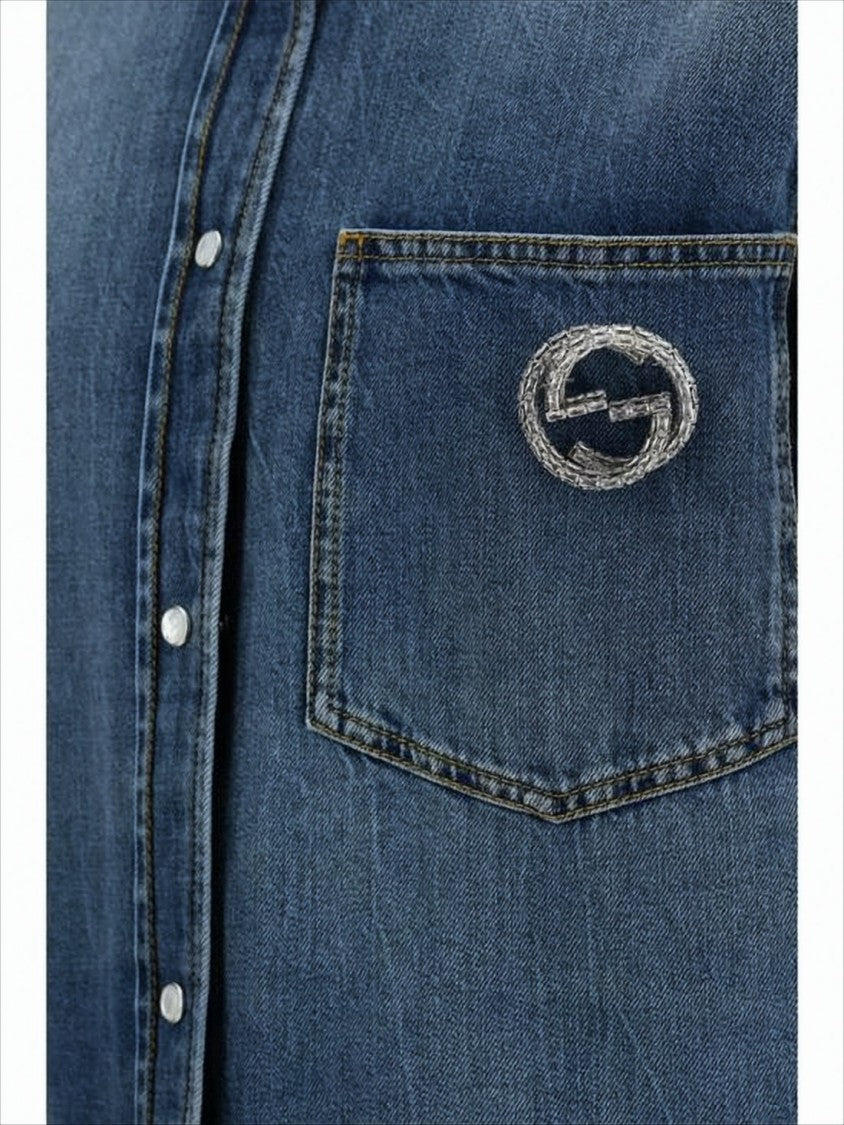 Gucci Denim Shirt With Button-Down Front