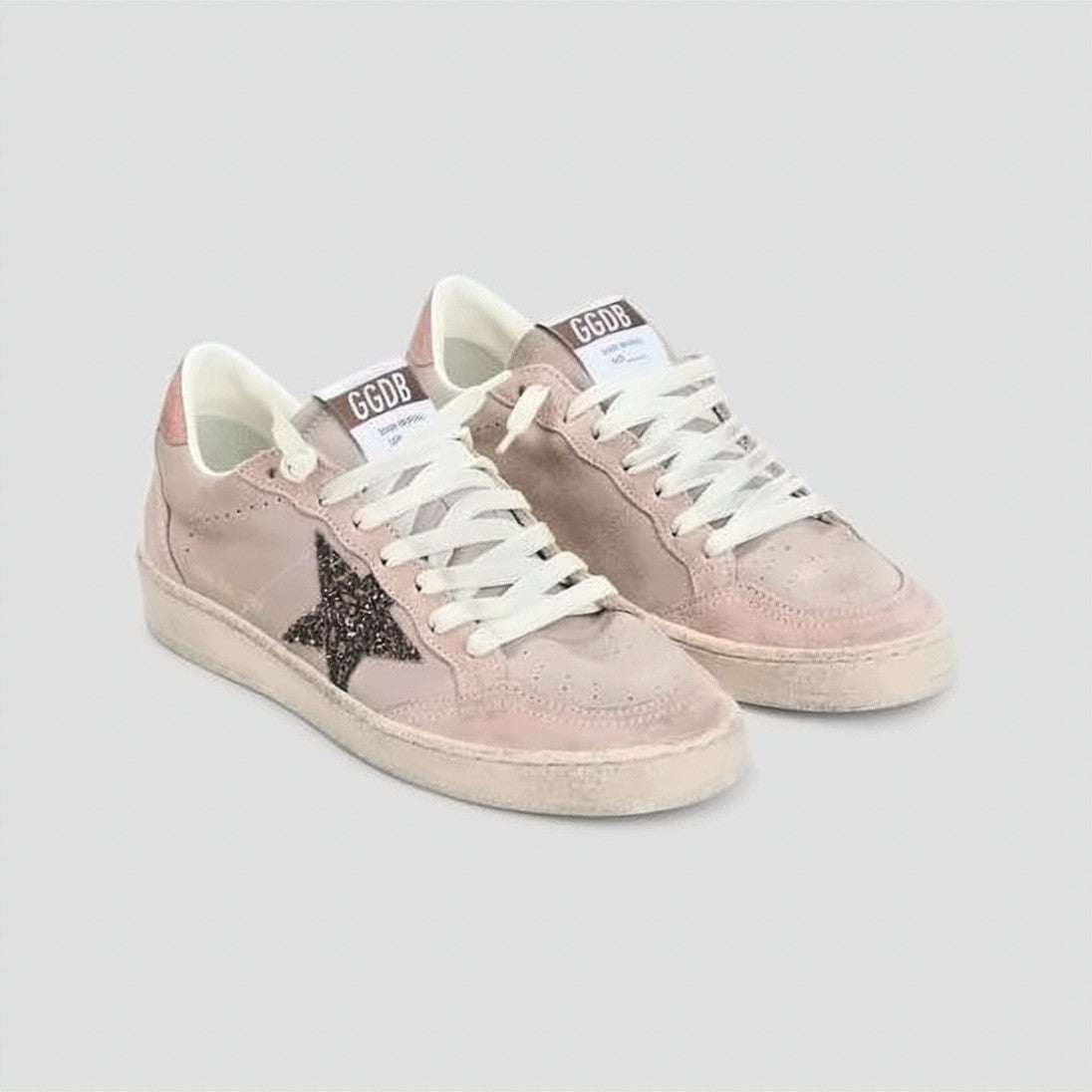 Golden Goose Suede Low-Top Sneakers With Distressed Finish