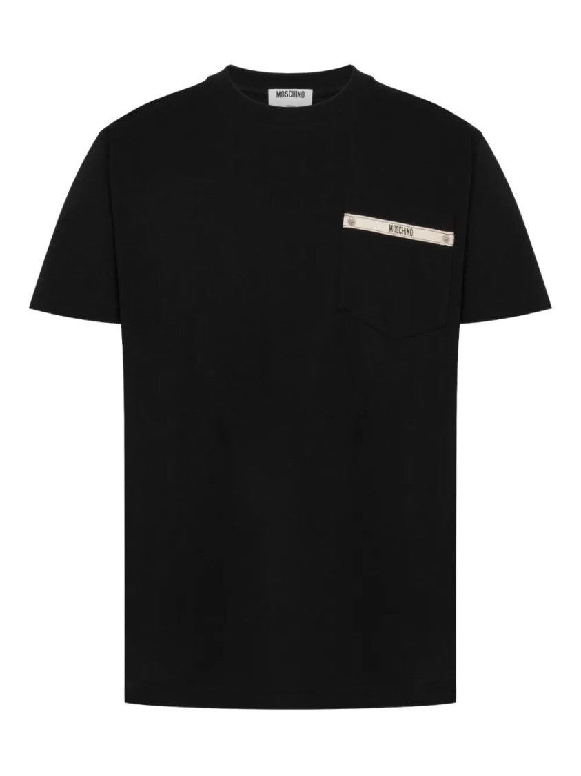 Moschino Classic Fit White T-Shirt With Round Neckline