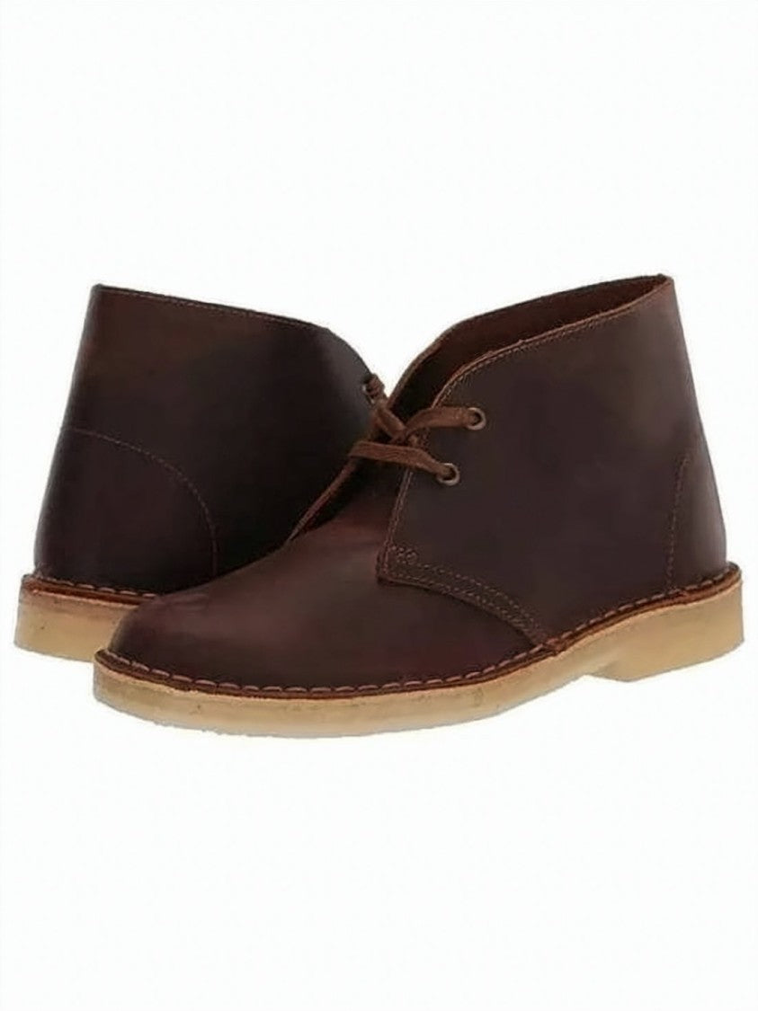 Clarks Brown Suede Ankle Boots With Lace-Up Design