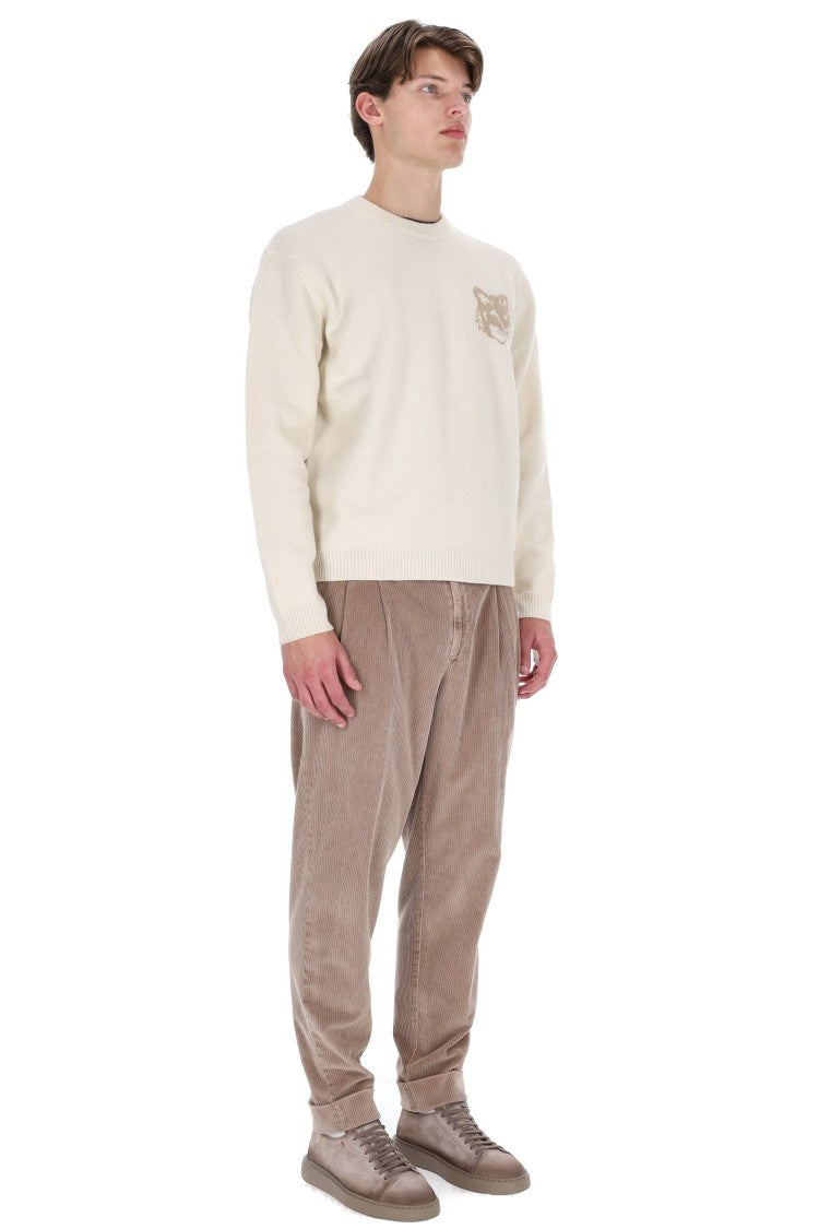 Maison Kitsuné Merino Wool Crewneck Sweater