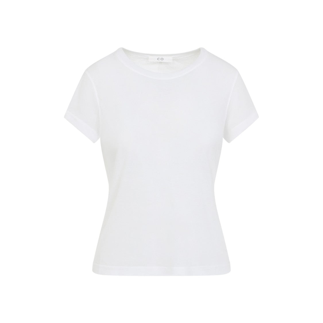 Co White Cotton T-Shirt With Subtle Back Seam