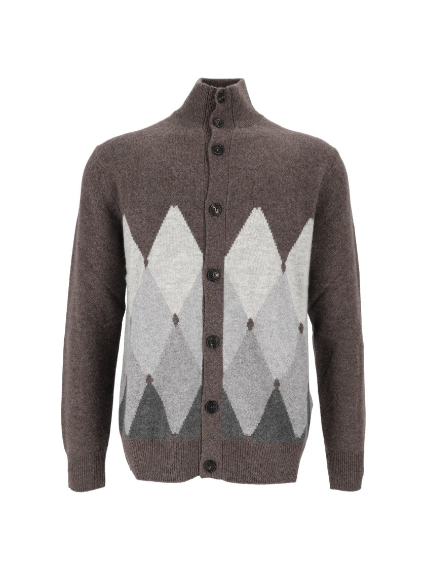Ballantyne Diamond Argyle Cashmere Cardigan