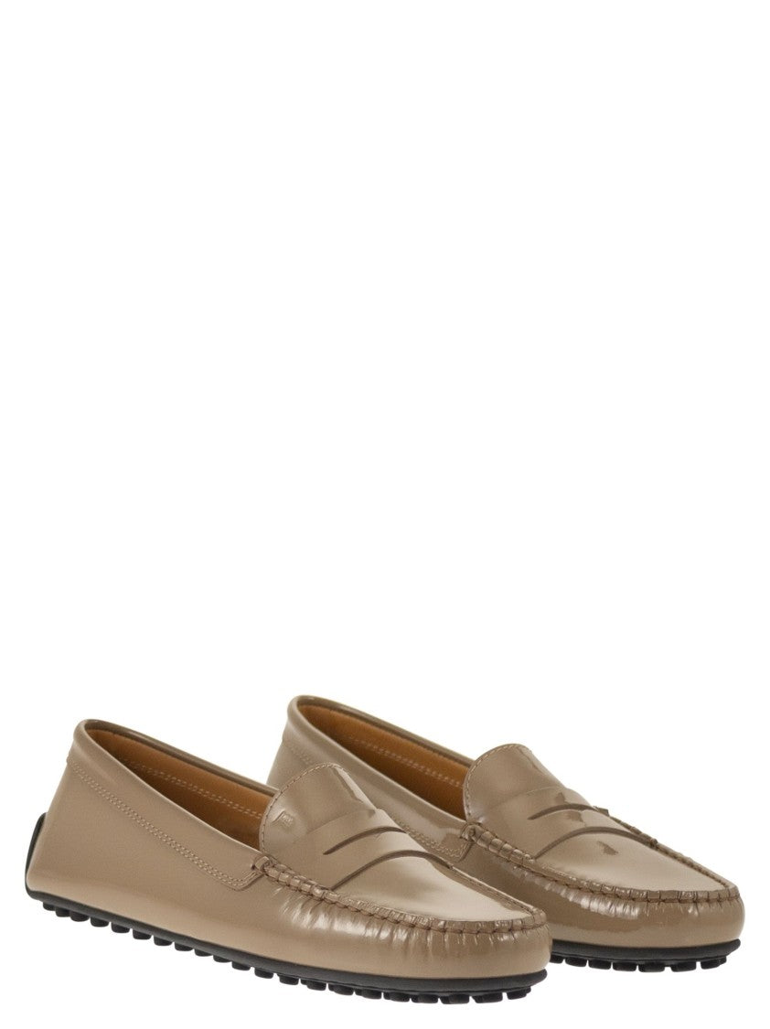 Tod's City Gommino Moccasin In Glossy Leather