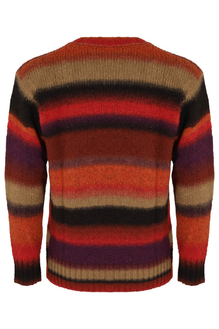 Kangra Multicolor Striped Pullover Knit With Ribbed Details