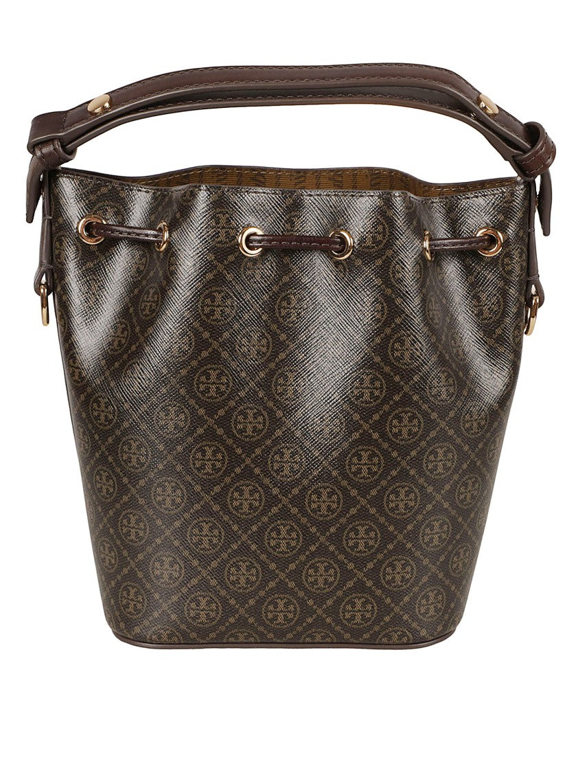 Tory Burch Structured Bucket Bag With Decorative Pattern