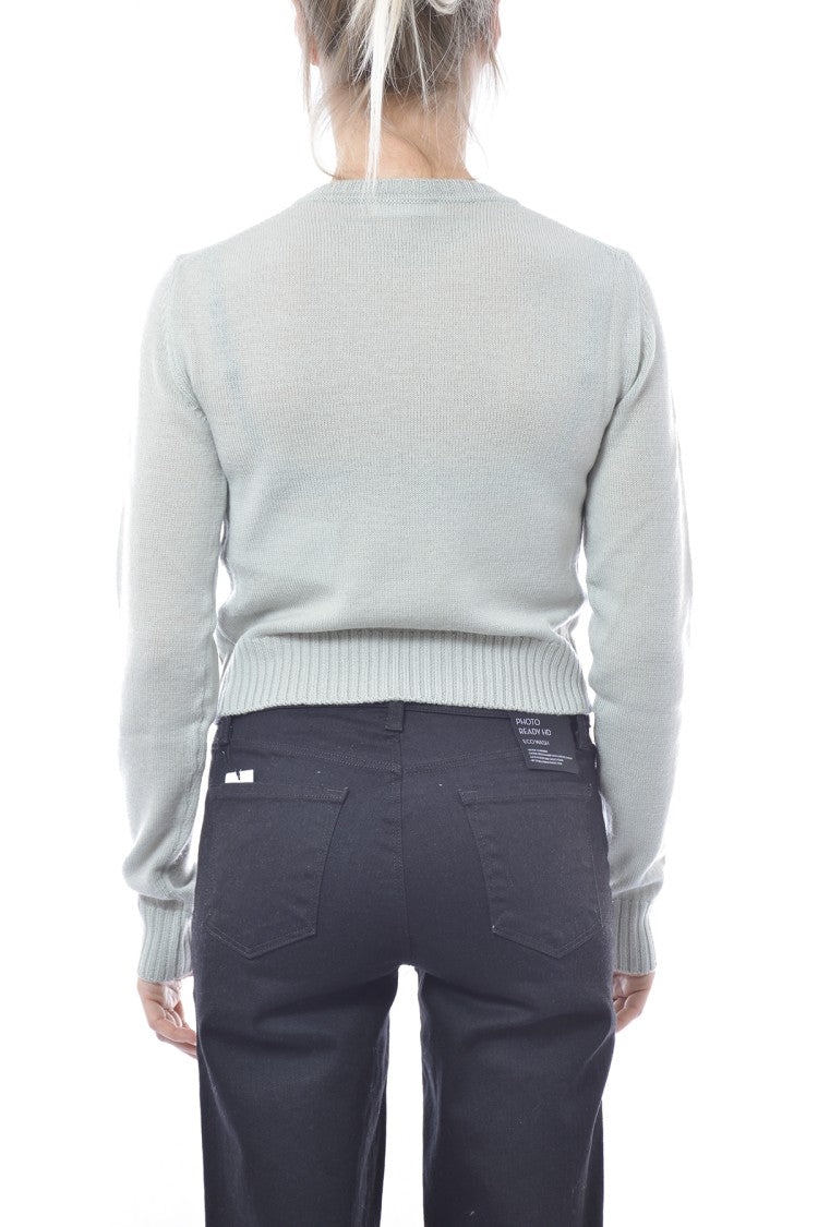 Jil Sander Mint Wool Crop Sweater