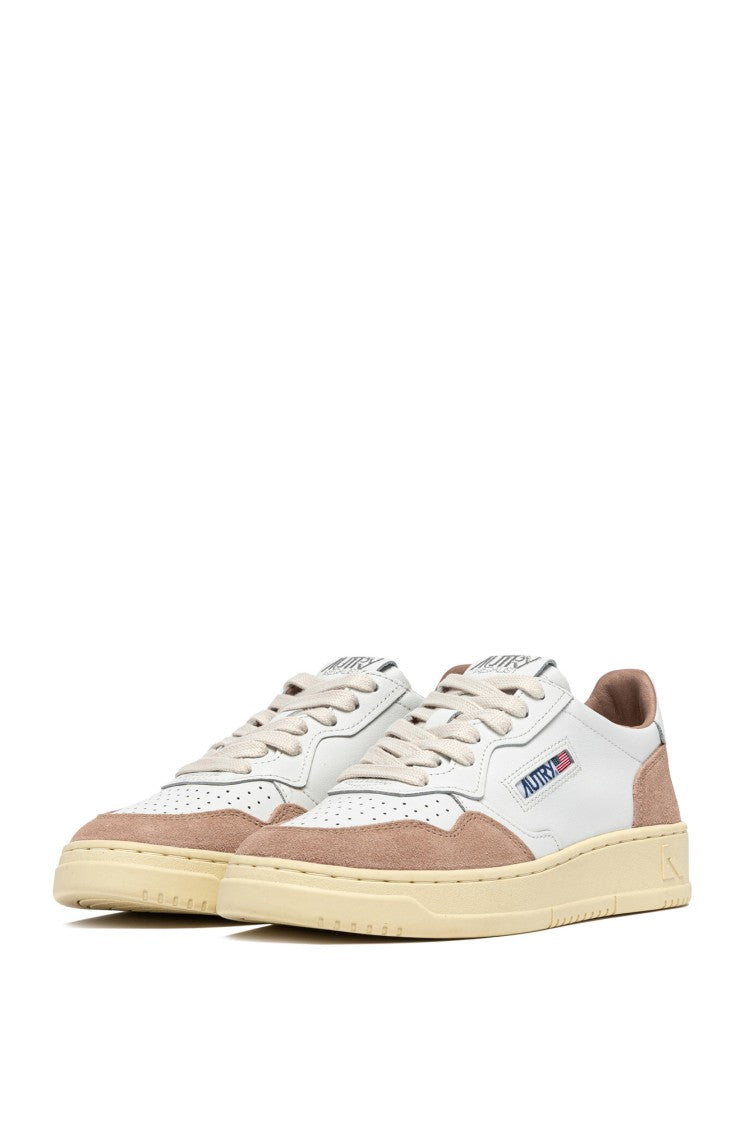 Autry White Medalist Goat Suede Sneakers
