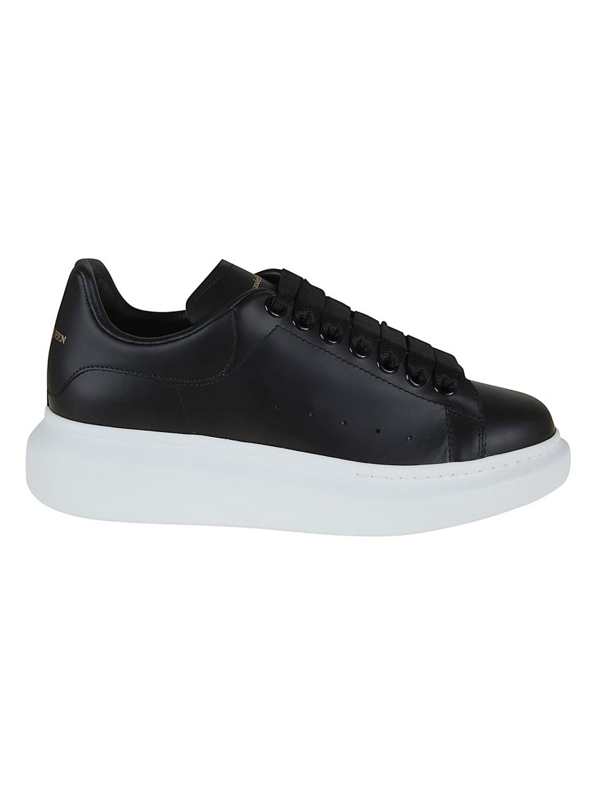 Alexander Mcqueen Oversized Leather Sneakers With Exaggerated Sole And Signature Detailing