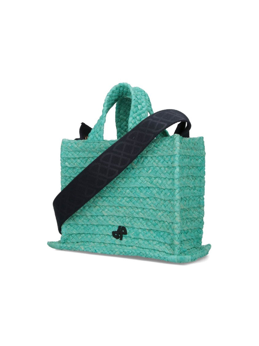 Patou “Jp” Raffia Tote Bag – Green