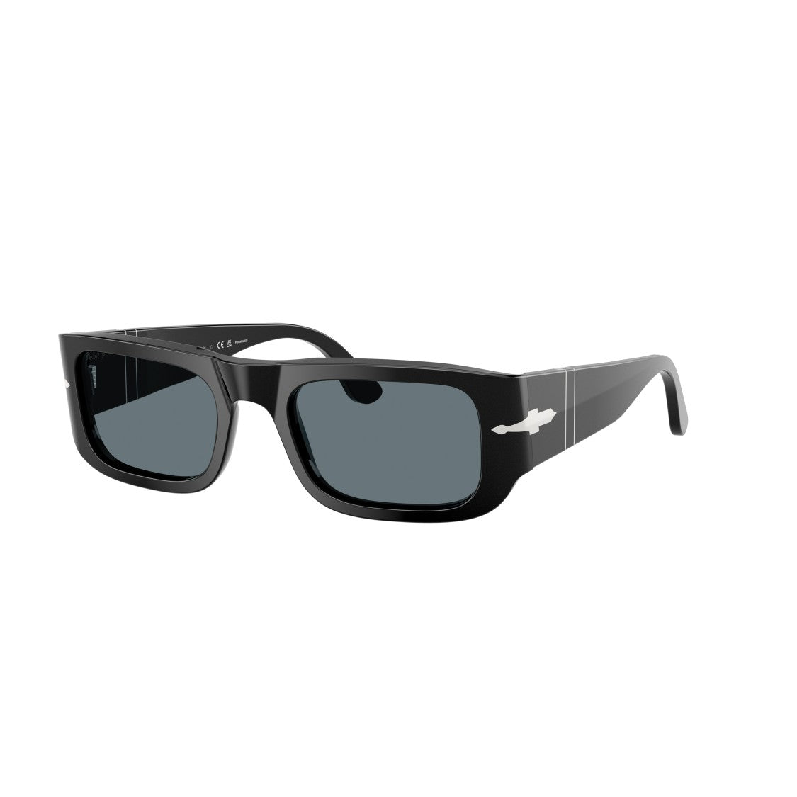 Persol Bold Rectangular Acetate Sunglasses With Silver Detail