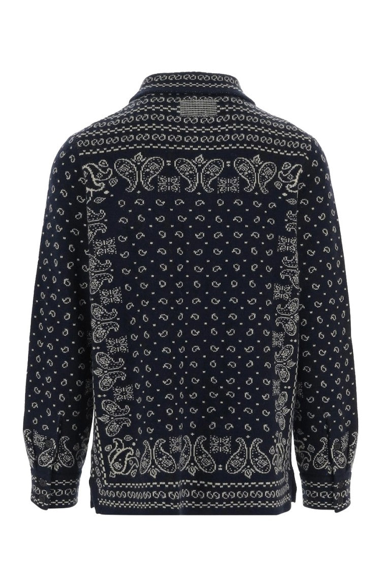 Guest In Residence Navy Wild Rag Paisley Jacquard Cashmere Shirt