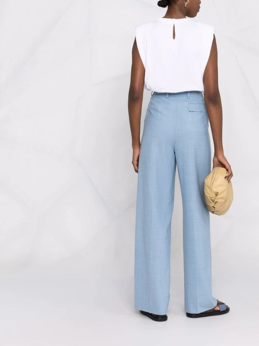 Fabiana Filippi Sleeveless White Top With Metallic Trim And Broad Shoulders