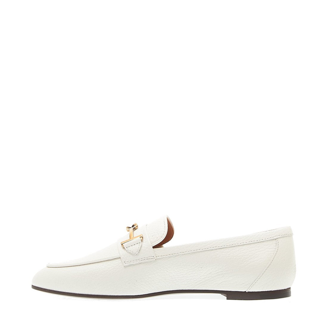 Tod's White Horsebit Leather Moccasin