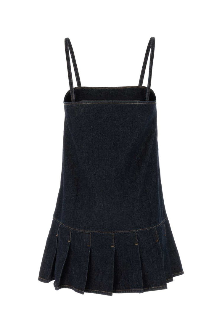 Ganni Dark Blue Denim Mini Dress
