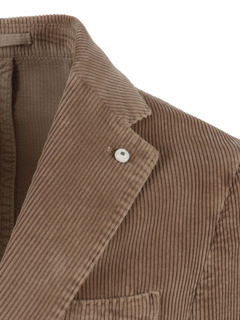 Brando-Lubiam Tailored Corduroy Jacket With Classic Lapel And Structured Silhouette
