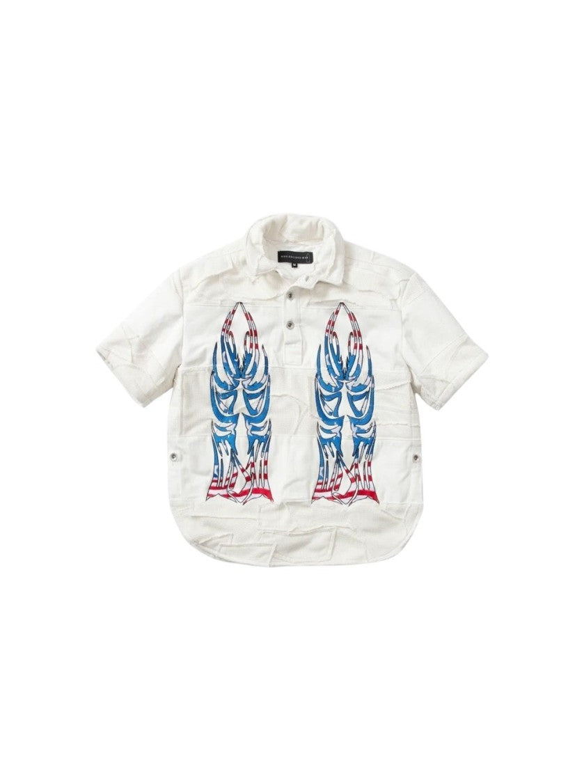 Who Decides War Glory Winged Polo Shirt - Cream