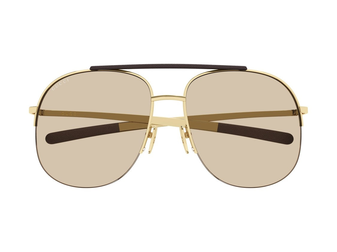 Gucci Gold Gg2165s Metal Rounded Sunglasses