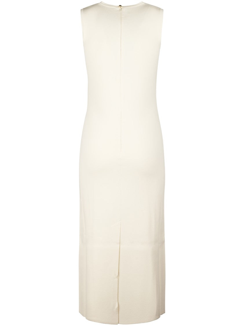 Max Mara Sleeveless Knee-Length Knit Dress With Side Slits