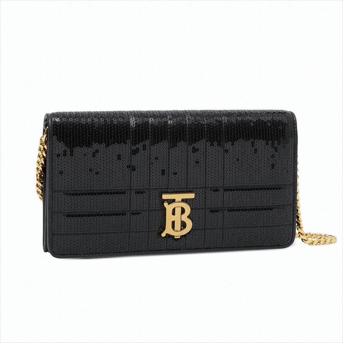 Burberry Quilted Lambskin Wallet Bag With Detachable Strap
