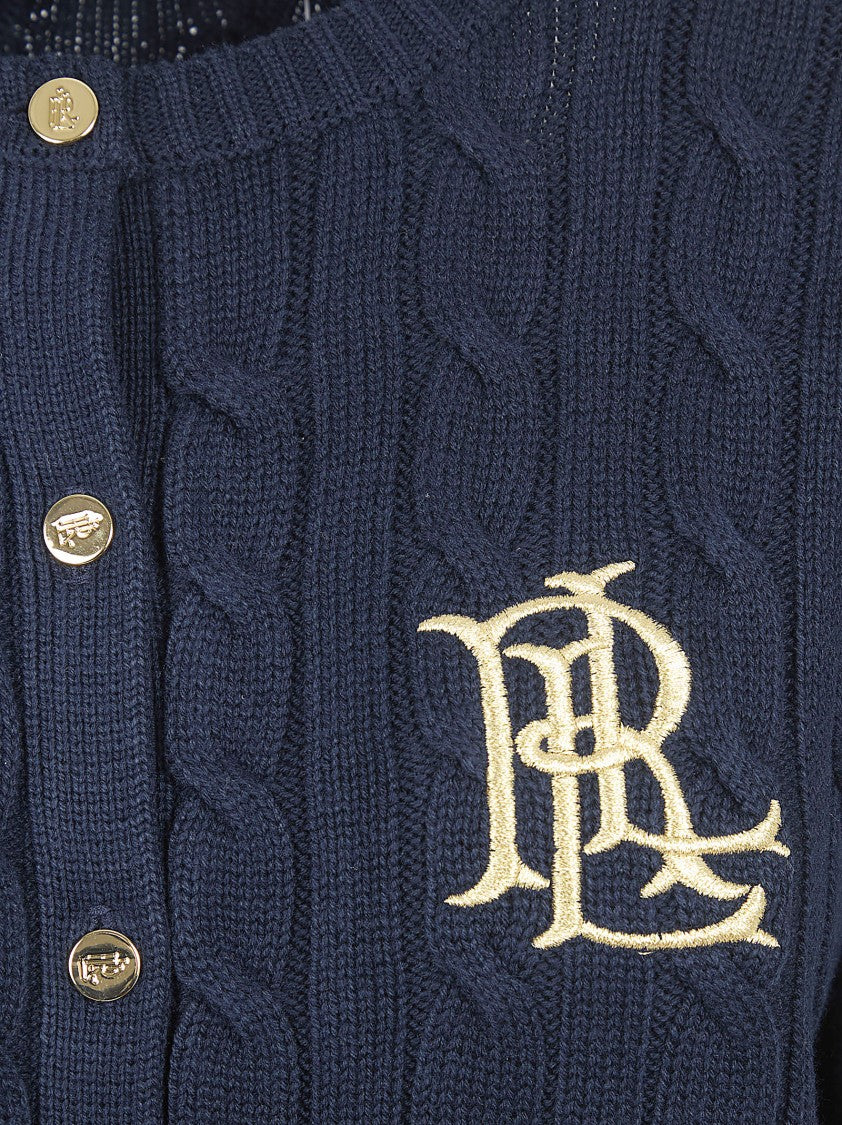 Lauren Ralph Lauren Navy Blue Cable-Knit Cardigan