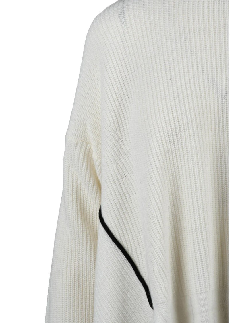 Virginia Bizzi Asymmetric Crewneck Sweater With Extended Side Panels