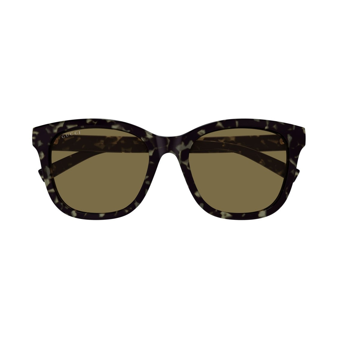 Gucci Tortoiseshell Square Frame Sunglasses With Signature Stripe Detail