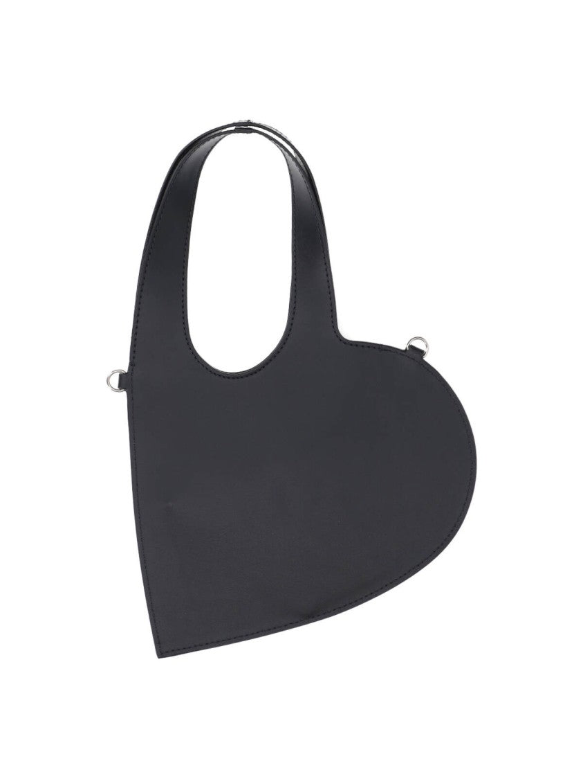 Coperni Heart-Shaped Black Leather Handbag
