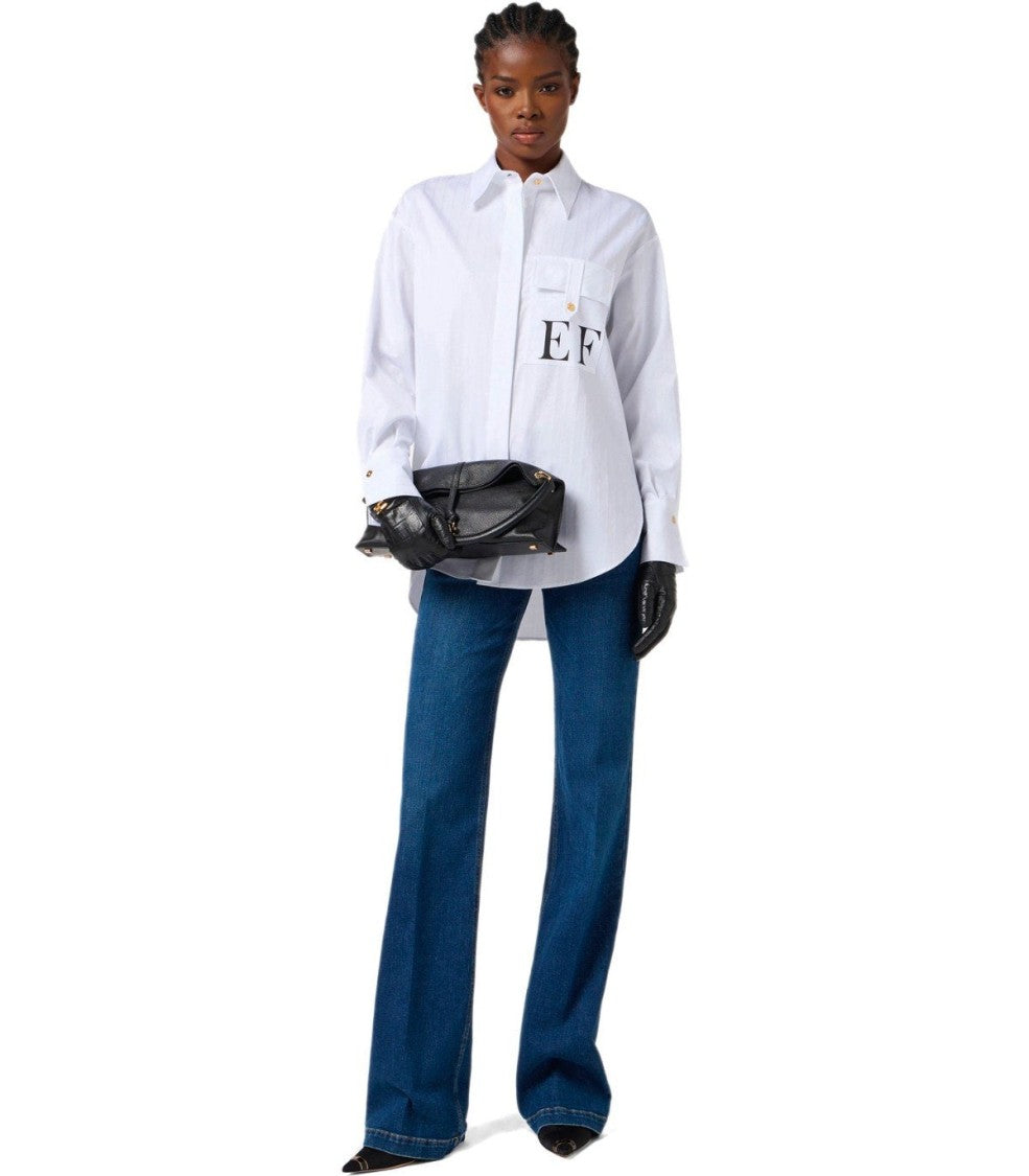 Elisabetta Franchi White Oversize Shirt