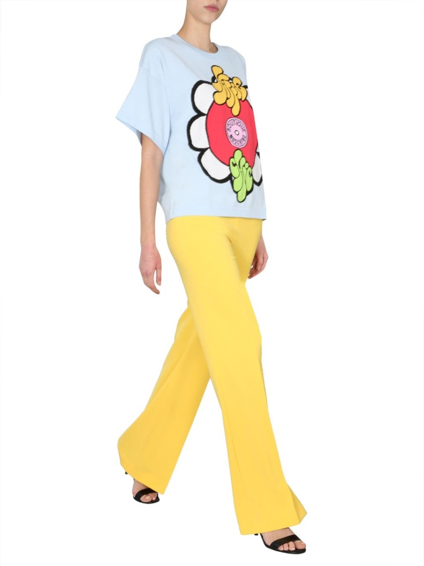 Boutique Moschino Graphic Round Neck T-Shirt