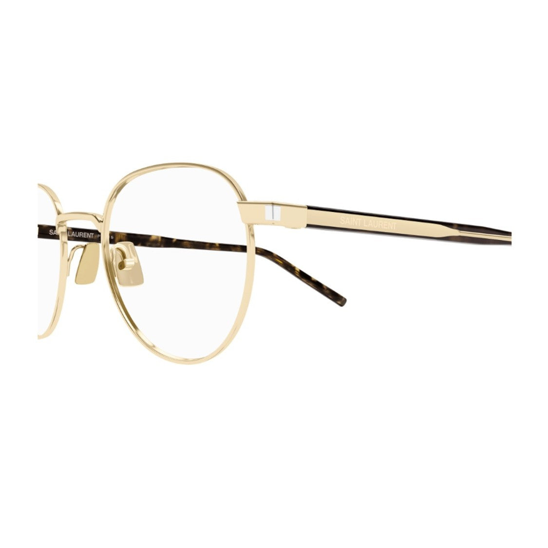 Saint Laurent Gold Sl 781 Double-Bridge Phantos-Shaped Eyeglasses