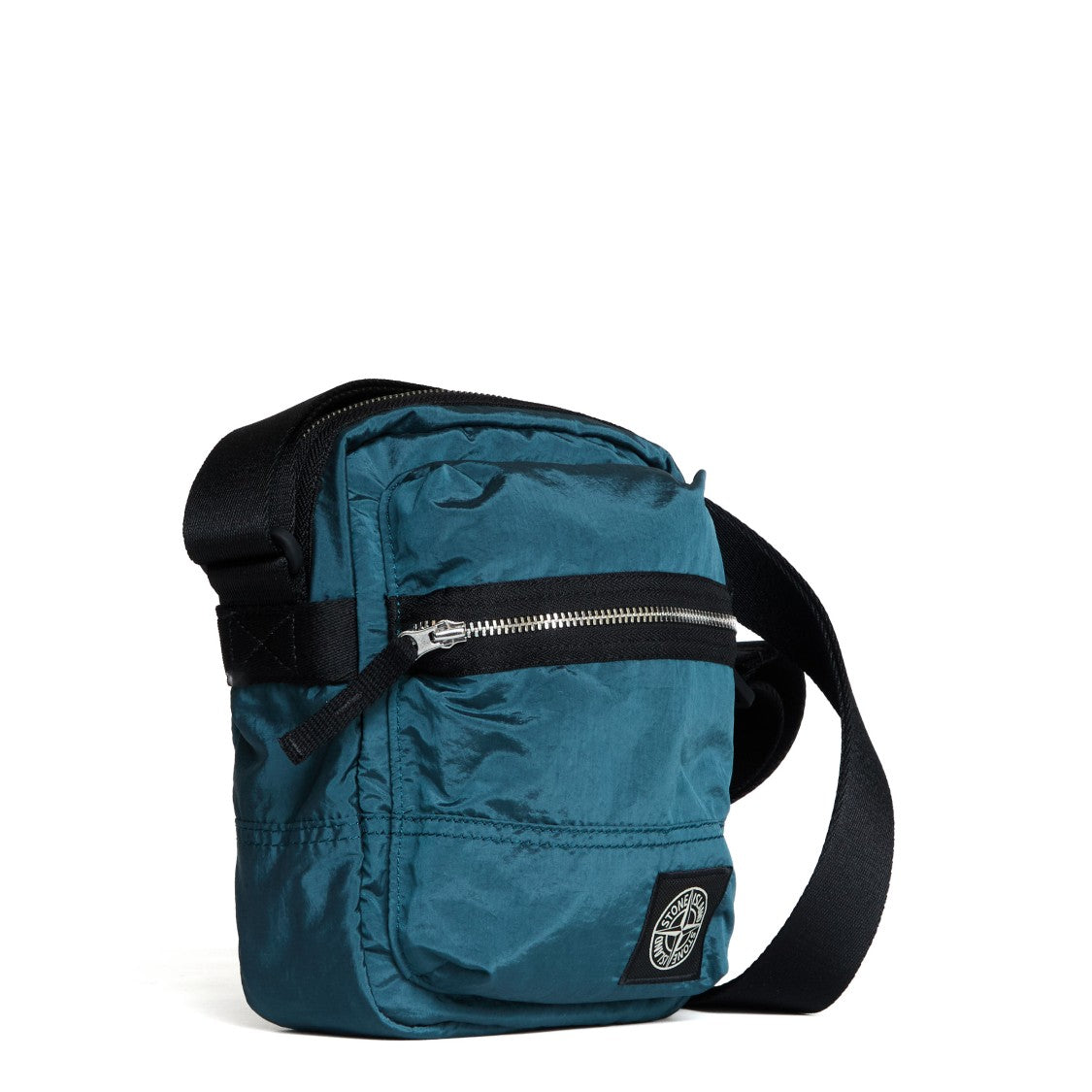 Stone Island Coated Nylon Metal Shoulder Bag In Econyl