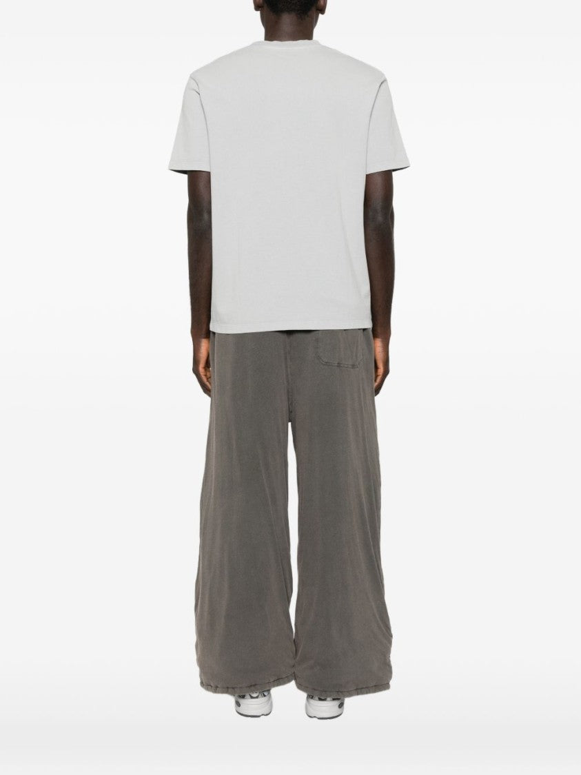 Balmain Grey Relaxed Fit Embossed Detail T-Shirt