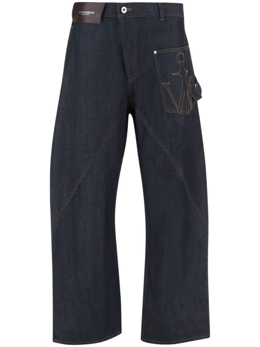 J. W. Anderson Asymmetric Stitch Wide-Leg Jeans