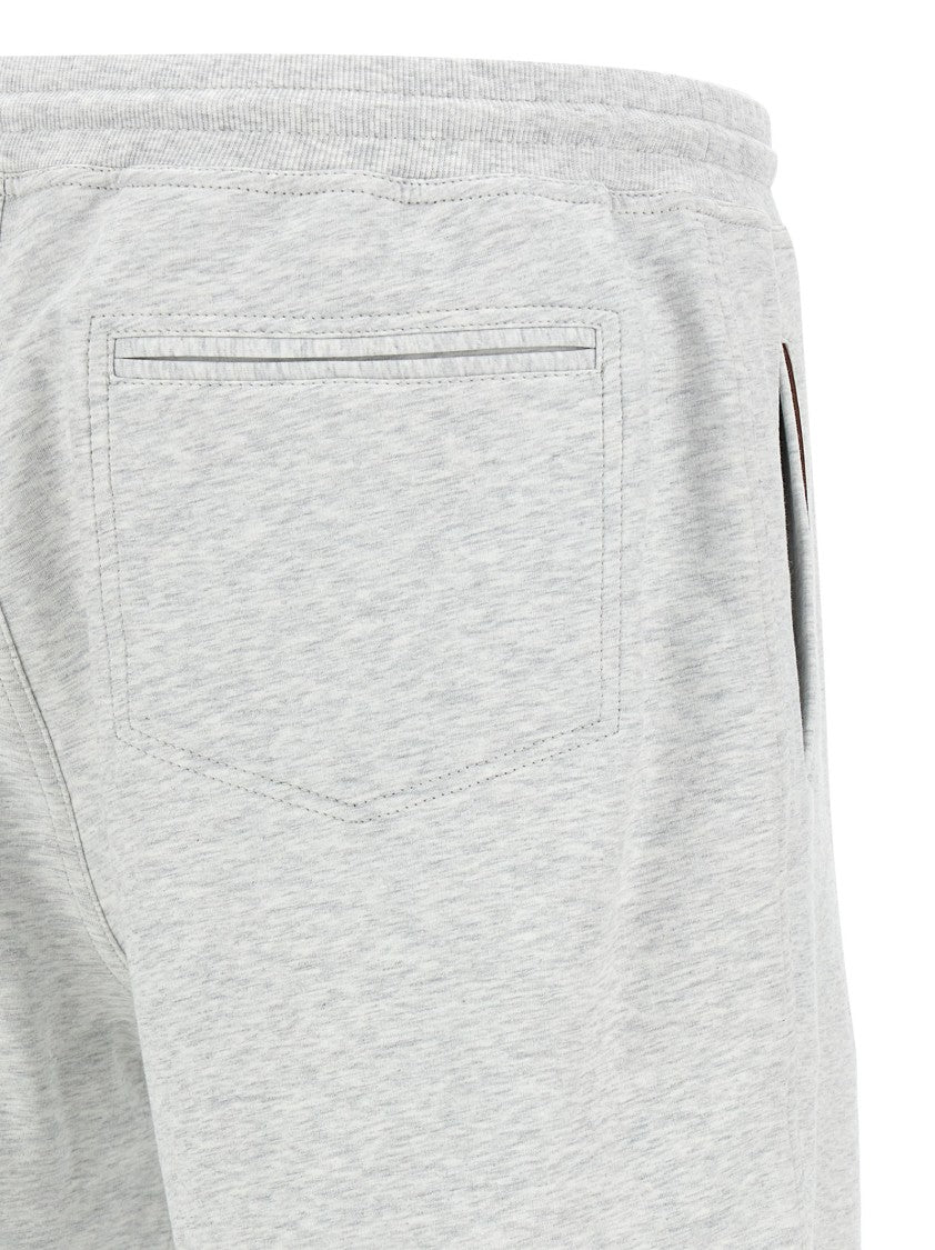 Brunello Cucinelli Relaxed-Fit Grey Jersey Bermuda Shorts
