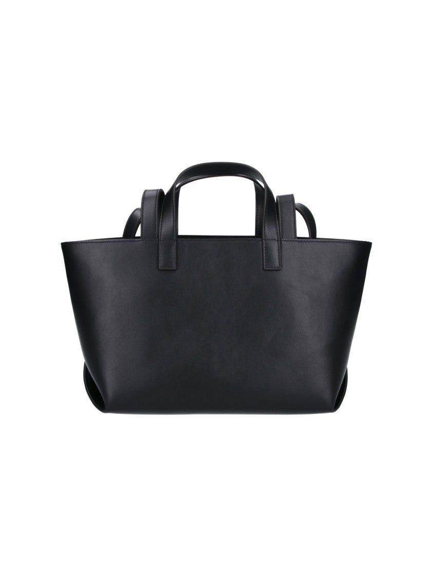 A.P.C. Black Le Drummer Leather Tote Bag