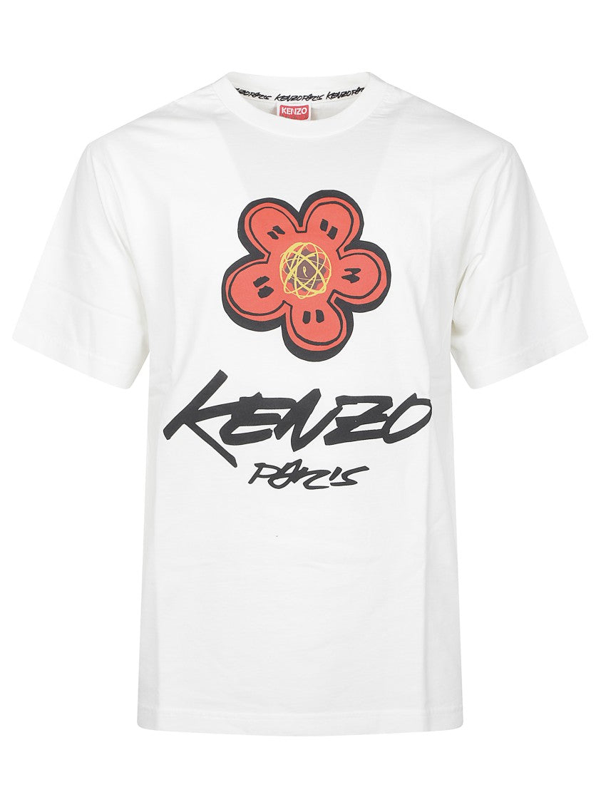 Kenzo Graphic Print T-Shirt With Handwritten Logo