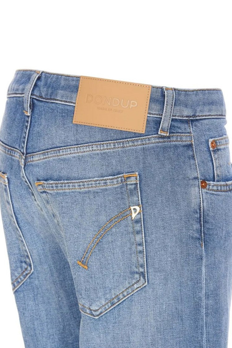 Dondup Slim-Fit Light Blue Trousers With Classic Five-Pocket Design