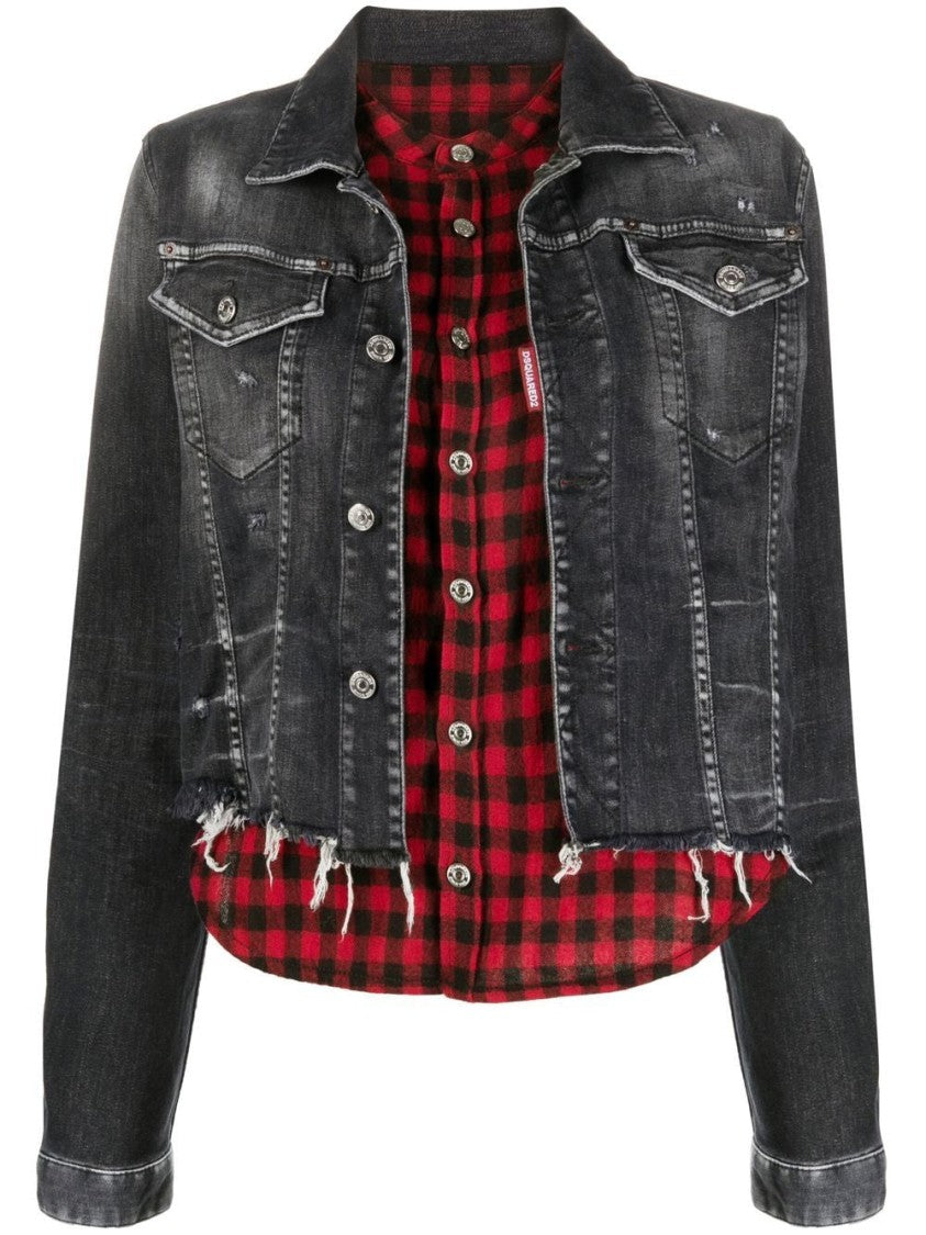 Dsquared2 Black&Check Shirt Jacket