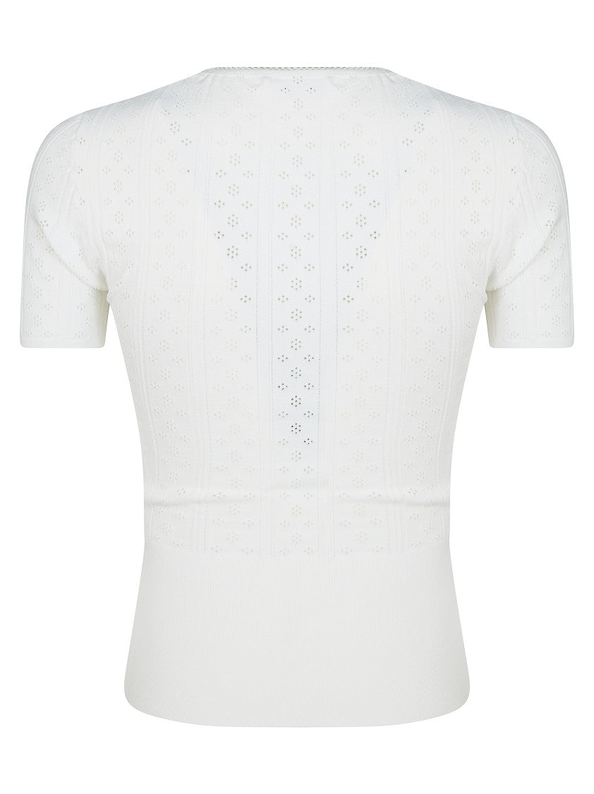 J. W. Anderson Pointelle Floral Eyelet Short-Sleeve T-Shirt