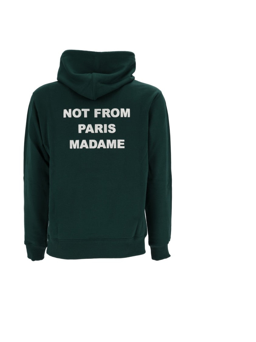 Drôle De Monsieur Dark Green Bold Slogan Hoodie